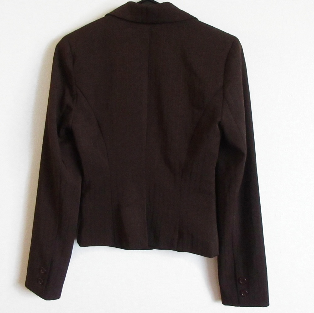 XOXO Brown Pinstripe Blazer Small - Picture 3 of 4